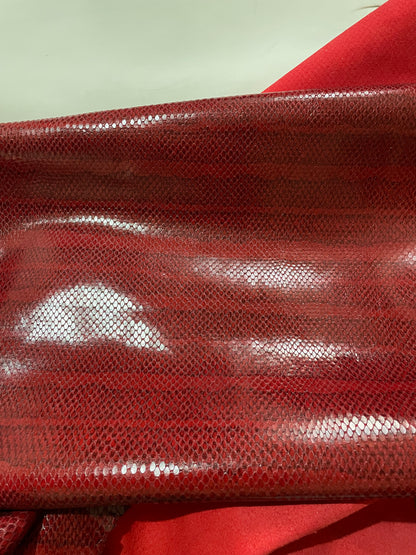 DARK RED SNAKE  - GOV. KOŽA NAPPA