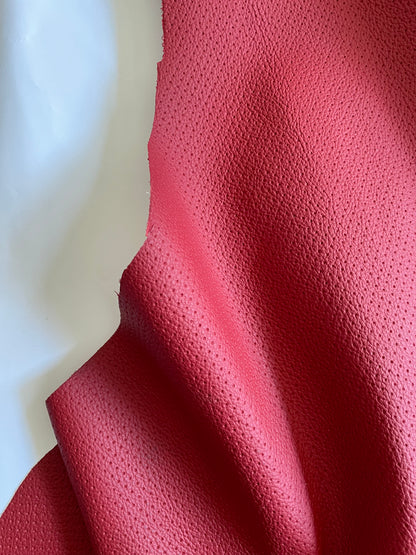 RED - SEMI-PERFORATED CAR LEATHER