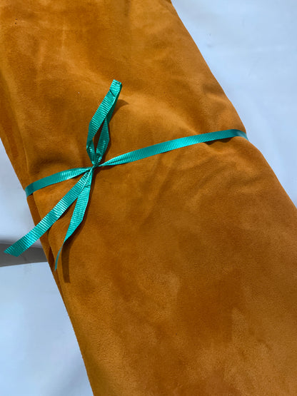 GOAT LEATHER VELOUR - ARANCIO