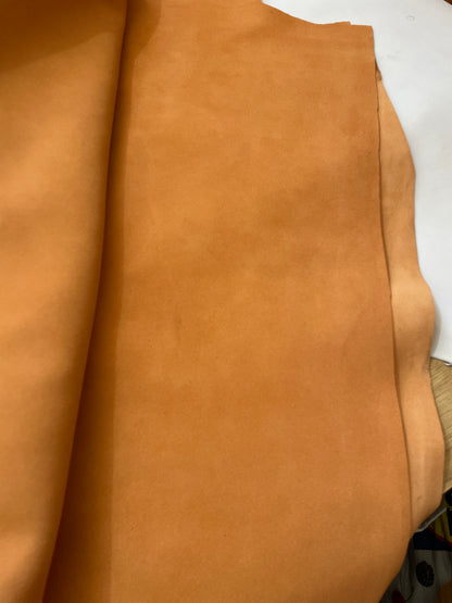 GOAT LEATHER VELOUR - ARANCIO
